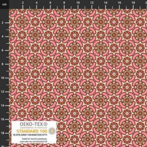 Coral Rounds Cotton Poplin