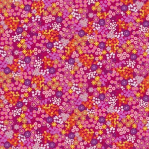 Revival-Meadow Pink Cotton Sheeting from Makower