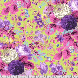 Kaffe Fassett Gradi Flora Lime Fabric- Cotton Sheeting