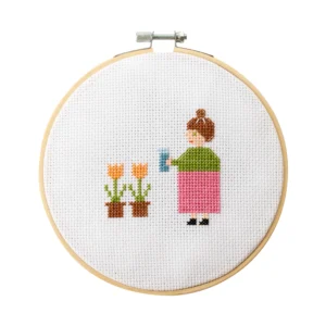 Watering Plants Samantha Purdy Cross Stitch Kit