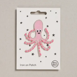 Iron On Patch  - Pink Octopus