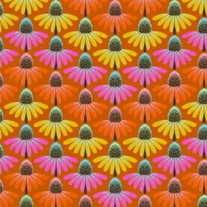 Echinacea Vintage -Perennial Borders by Anna Maria Textiles