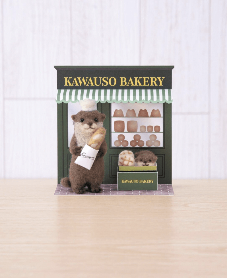 Japanese Hamanaka Needle Felting Craft Kit, Otter Bakery 3 Japanese Hamanaka Needle Felting Craft Kit, Otter Bakery
