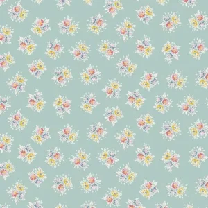 Petite Fleur - Posy Teal - Cotton Sheeting