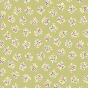 Petite Fleur - Posy Green - Cotton Sheeting