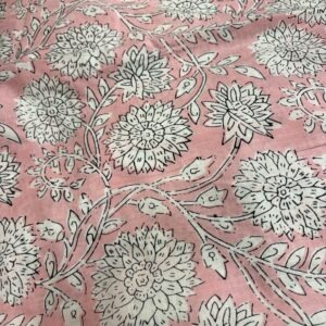 Pretty Pink Indian Block Print Cotton