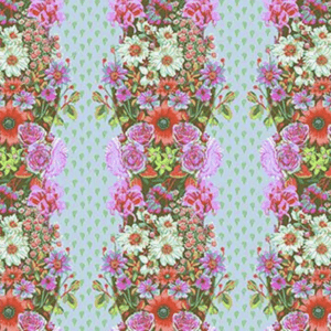 Floral lines Vintage -Perennial Borders by Anna Maria Textiles
