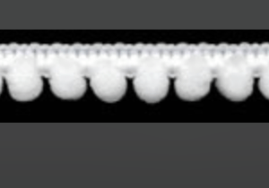White Polyester Pom Pom trim ... 25mm