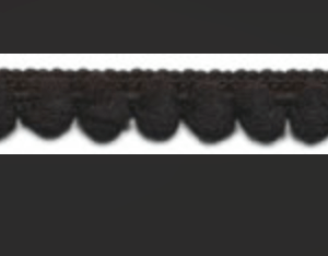 Black - Pom Pom Trim - Large 25mm Wide