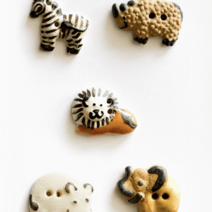Handmade African Animal Sewing Buttons