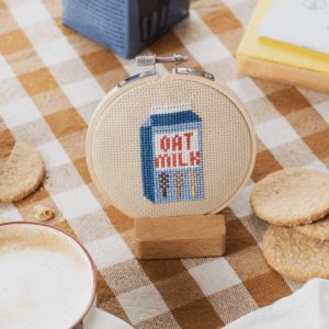 Oat Milk Beginner Cross Stitch Kit