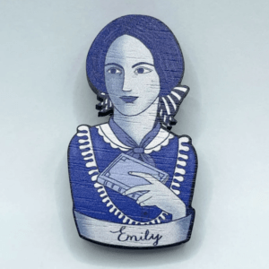 Emily Bronte  Wooden Brooch by Su Owen