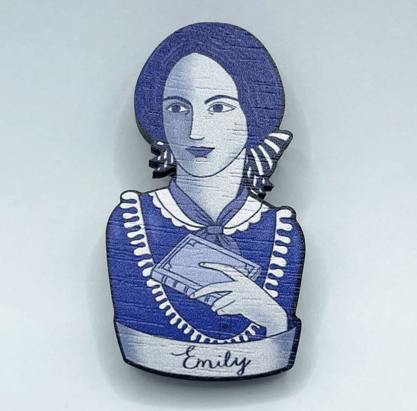 Emily Bronte Wooden Brooch by Su Owen 1 Emily Bronte Wooden Brooch by Su Owen