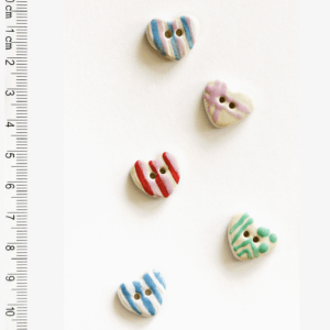 Fun Heart Patterned Sewing Buttons