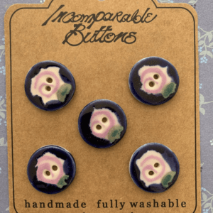 Hand Painted Rose Buttons