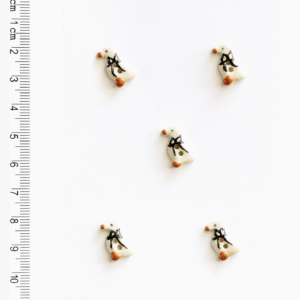 5 Handmade Tiny Geese Sewing Buttons