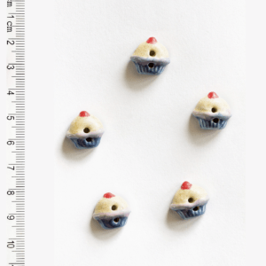 Teeny Handmade Cupcake Sewing Buttons